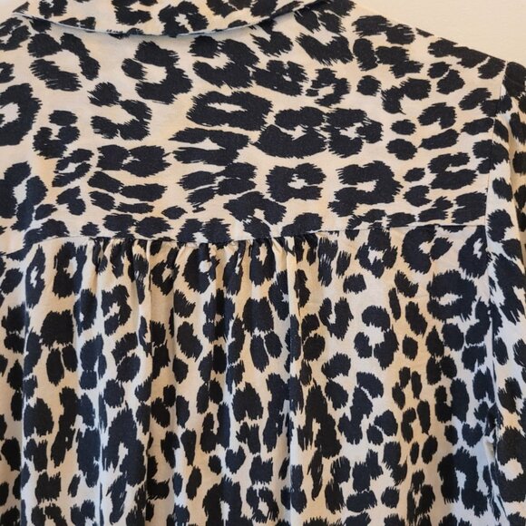 Topshop / Botton-Down / Crop / Leopard / Size US2 - Picture 7 of 8